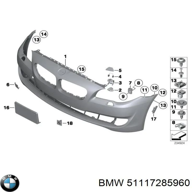 51117285960 BMW Pára-choque dianteiro