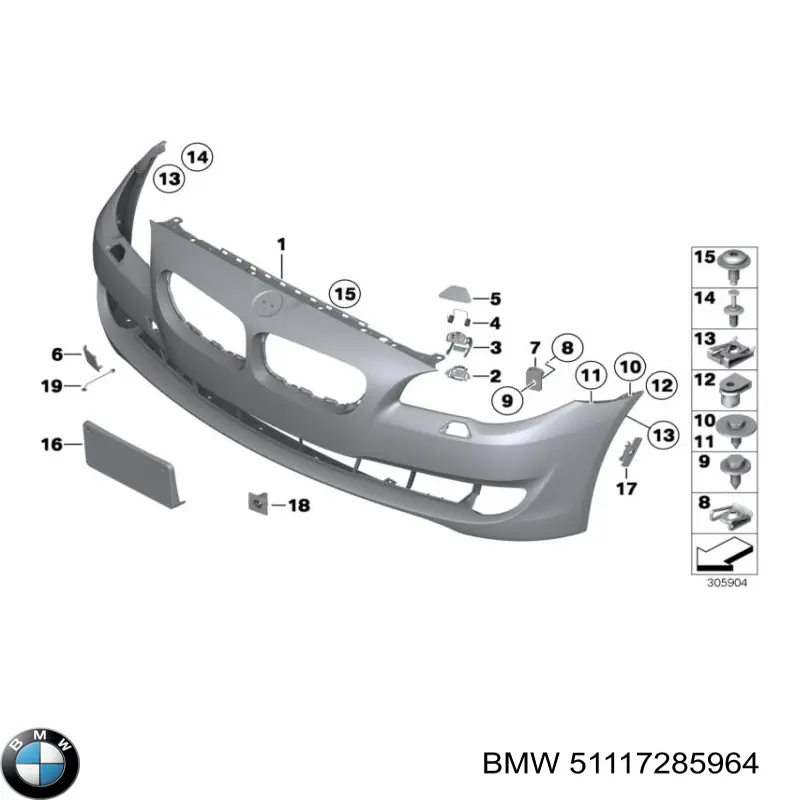 51117285964 BMW Pára-choque dianteiro