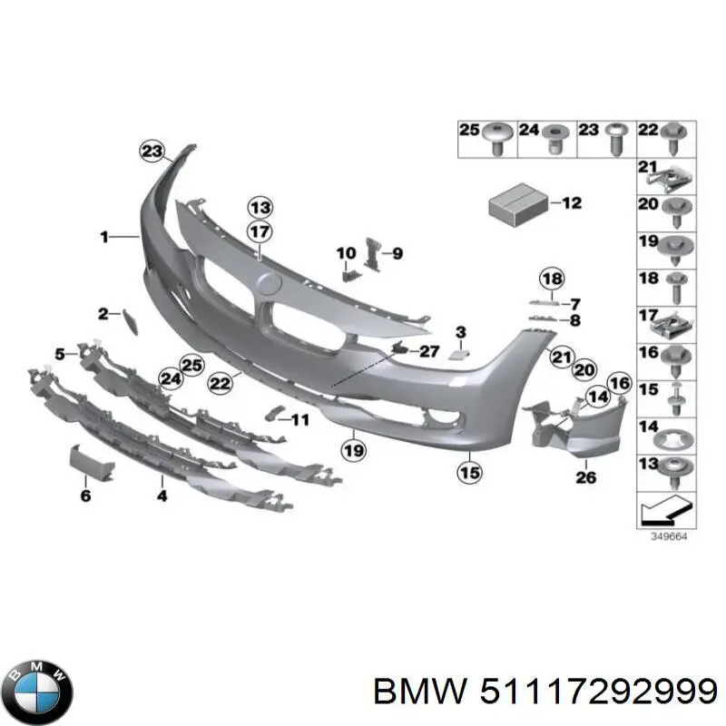 Pára-choque dianteiro BMW 51117292999 preço, a partir de 166,71 USD