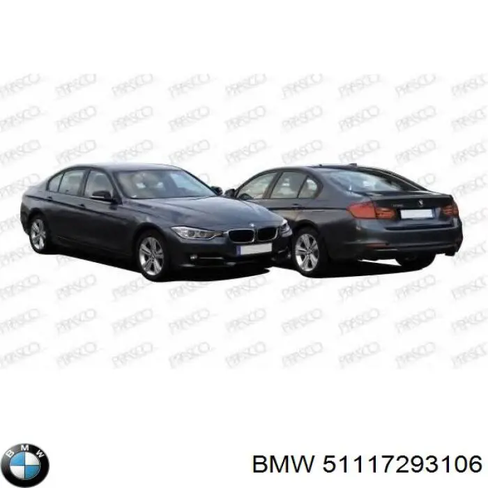 Moldura direita de grelha do pára-choque dianteiro BMW 51117293106 preço, a partir de 22,76 USD