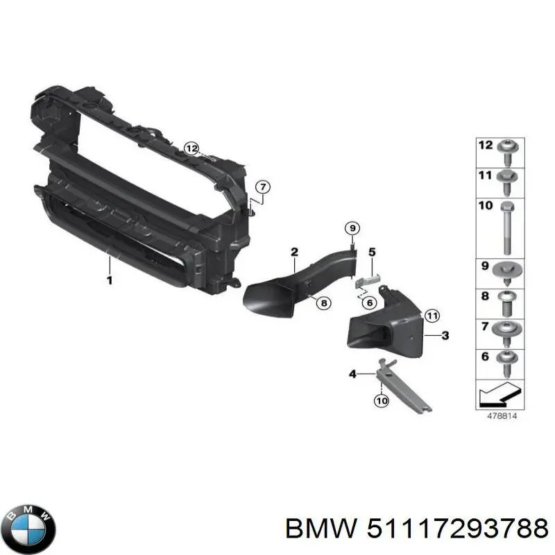 Consola do pára-choque dianteiro direito BMW 51117293788 preço, a partir de 36,63 USD