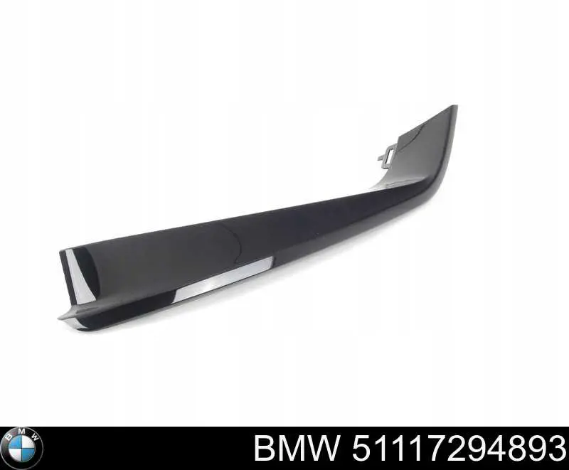 51117294893 BMW Moldura esquerda de grelha do pára-choque dianteiro