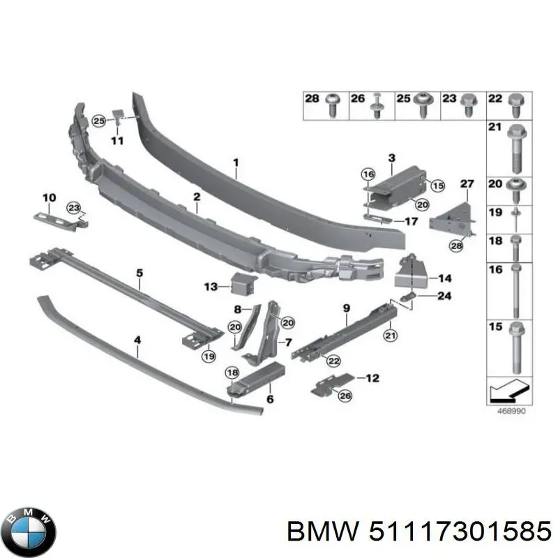 Consola de reforçador do pára-choque dianteiro BMW 7301585 preço, a partir de 47,14 USD