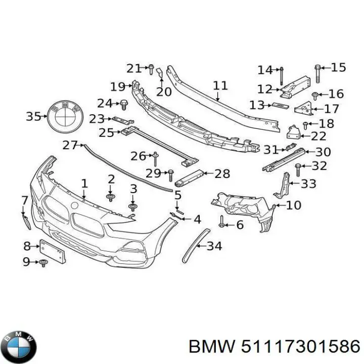 Consola de reforçador do pára-choque dianteiro BMW 51117301586 preço, a partir de 44,81 USD