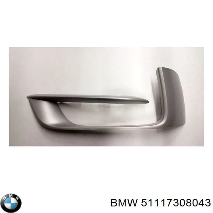 51117308043 BMW Moldura esquerda de grelha do pára-choque dianteiro