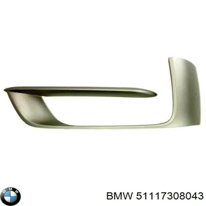 Moldura esquerda de grelha do pára-choque dianteiro BMW 51117308043 preço, a partir de 36,33 USD