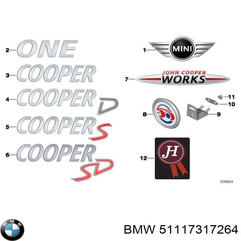 Compre 51117317264 BMW Grelha do radiador
