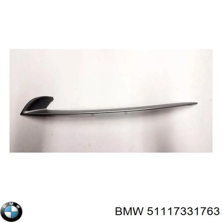 51117331763 BMW Moldura esquerda de grelha do pára-choque dianteiro