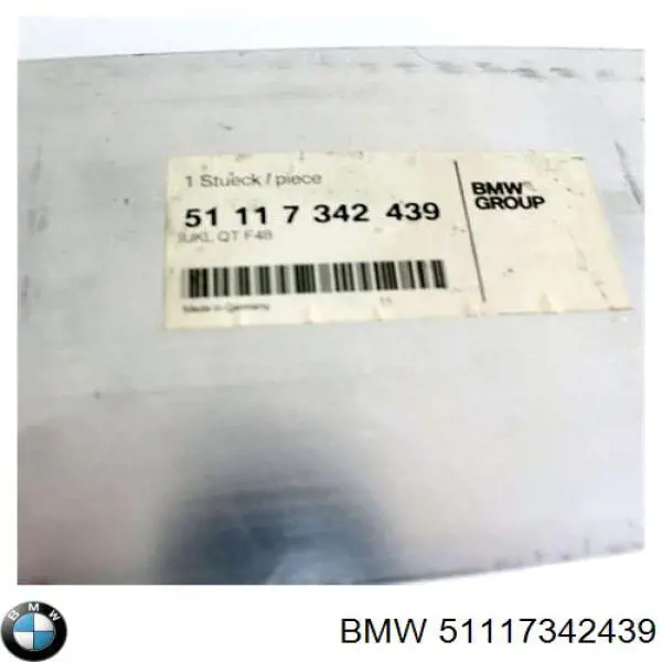 51117342439 BMW Reforçador do pára-choque dianteiro