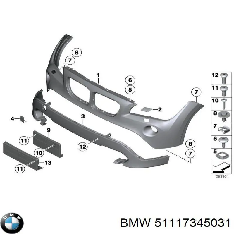 51117345031 BMW Pára-choque dianteiro