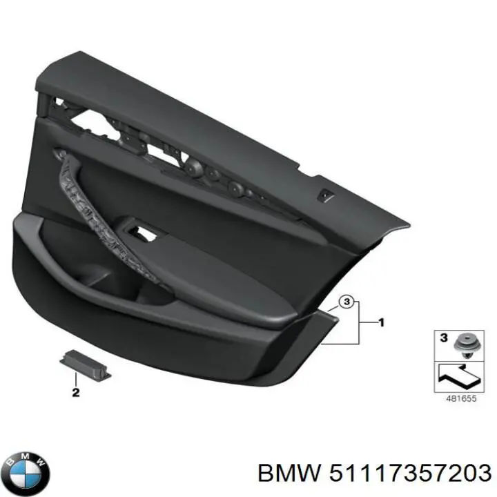 51117357203 BMW Guia do pára-choque dianteiro