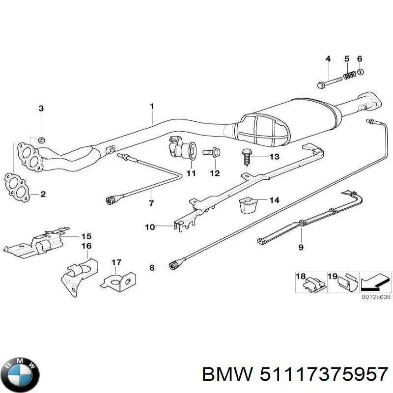Consola de reforçador do pára-choque dianteiro 51117375957 BMW
