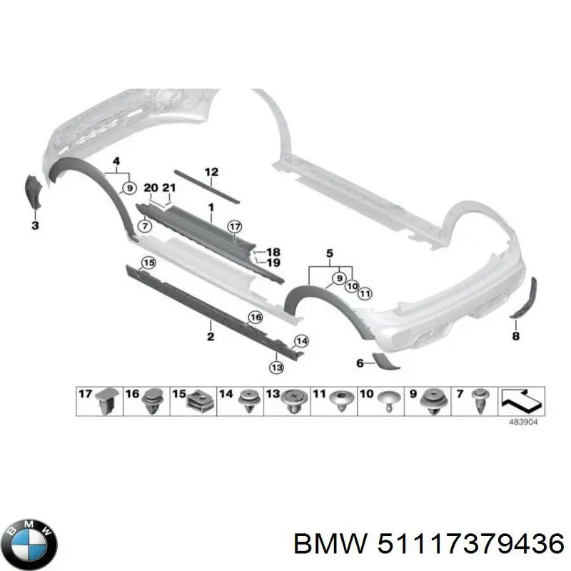 Pára-choque dianteiro BMW 51117379436 preço, a partir de 188,12 USD