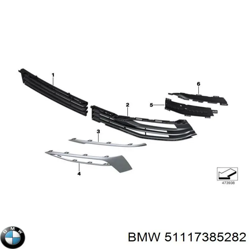 Borda (orla) das luzes de nevoeiro direita BMW 51117385282 preço, a partir de 33,66 USD
