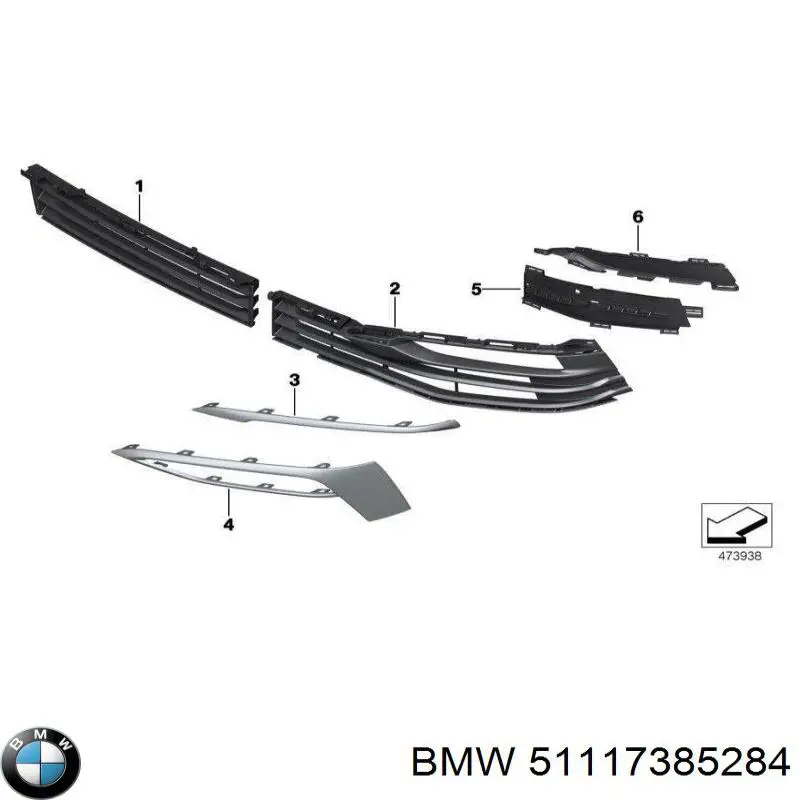 Borda (orla) das luzes de nevoeiro direita BMW 51117385284 preço, a partir de 65,14 USD