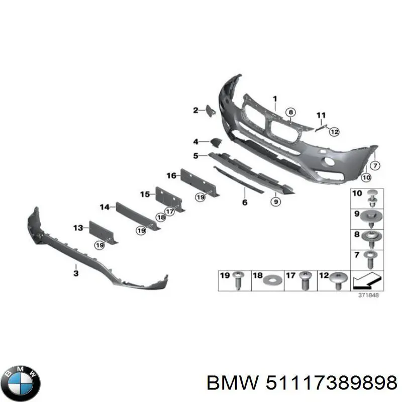 51117389898 BMW Pára-choque dianteiro