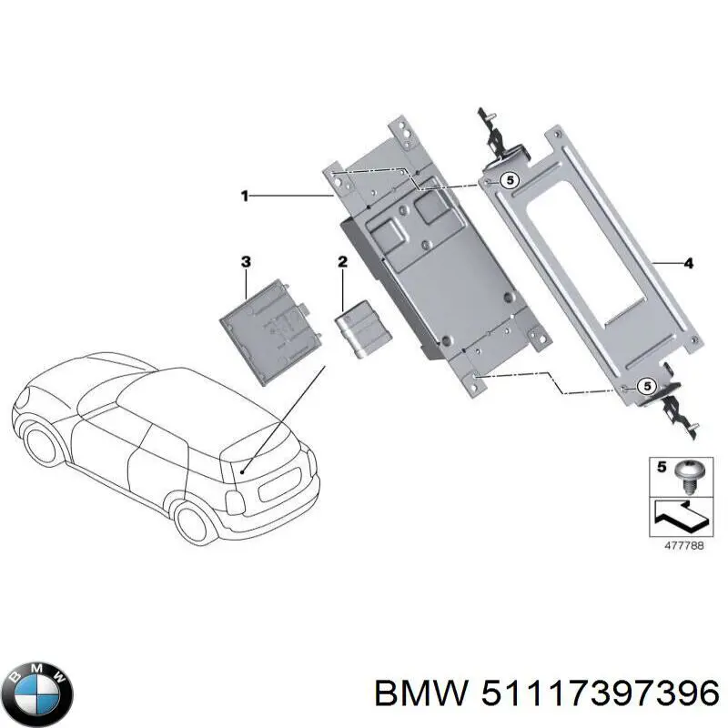 Compre 51117397396 BMW Guia do pára-choque dianteiro