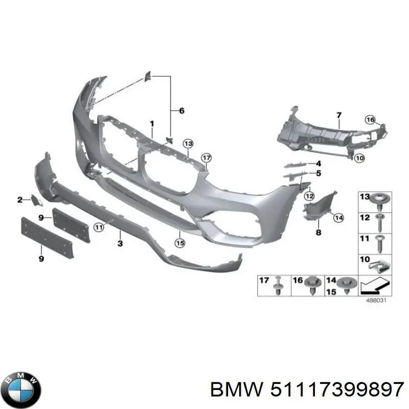 Tampão dianteira do pára-choque do gancho de reboque BMW 51117399897 preço, a partir de 27,65 USD