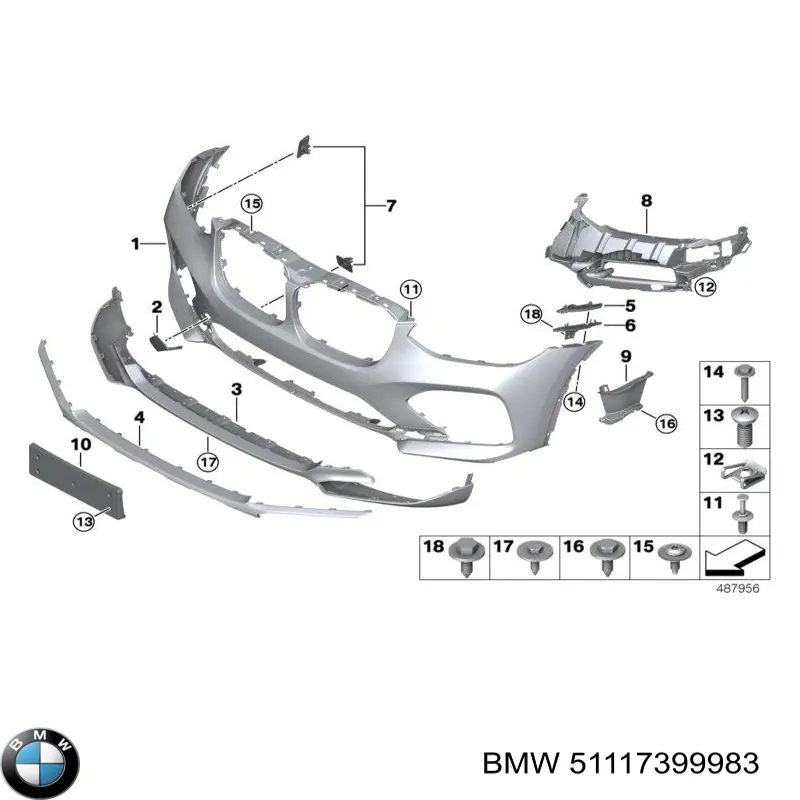 Guia do pára-choque dianteiro esquerdo BMW 51117399983 preço, a partir de 45,72 USD