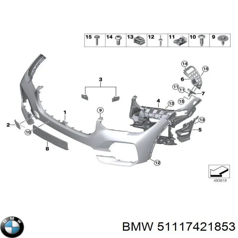 Consola do pára-choque dianteiro esquerdo BMW 51117421853 preço, a partir de 61,86 USD