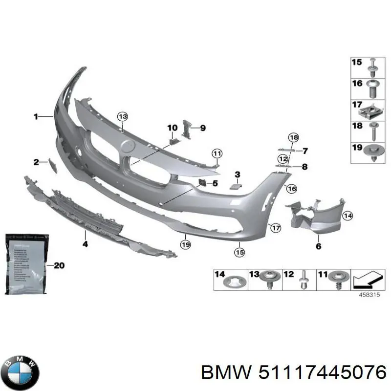 Consola dianteira lateral de sensor de estacionamento BMW 51117445076 preço, a partir de 42,88 USD