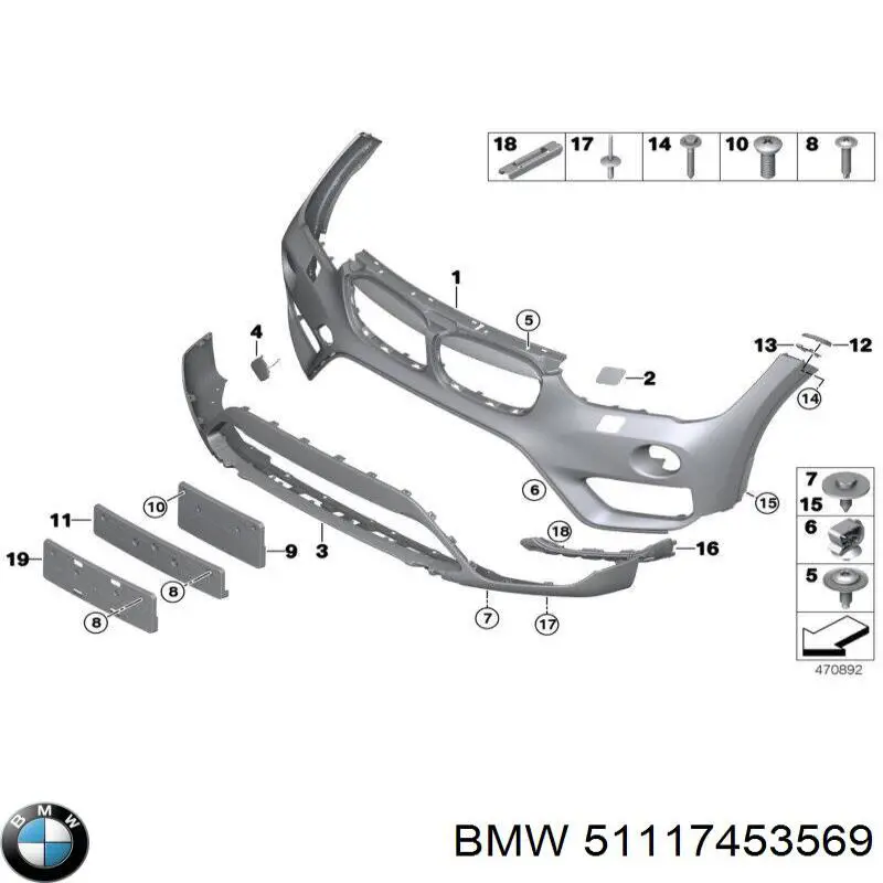 51117453569 BMW Pára-choque dianteiro