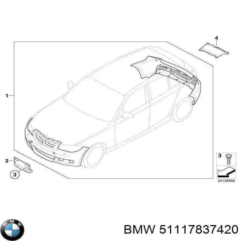 Compre 51117837420 BMW Pára-choque dianteiro