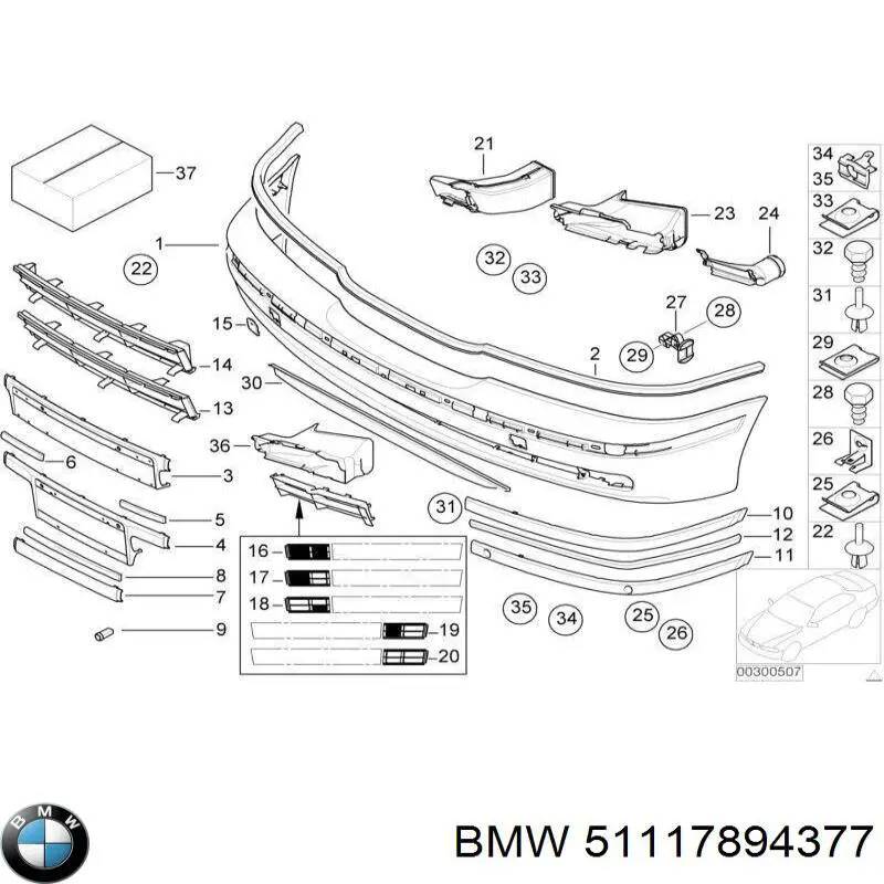 Pára-choque dianteiro BMW 51117894377 preço, a partir de 1147,07 USD