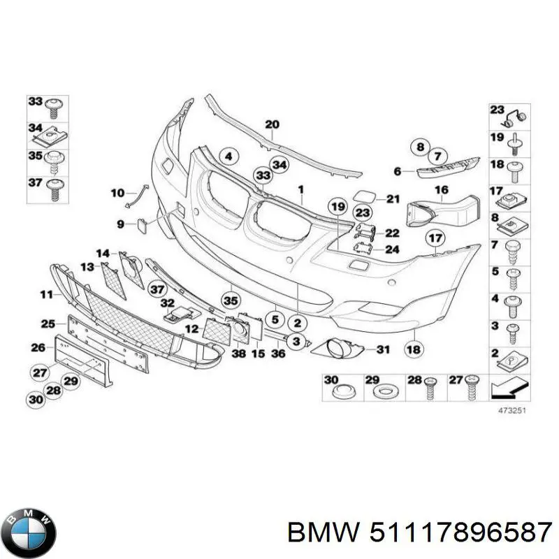 51117896587 BMW Conduto de ar do freio de disco esquerdo