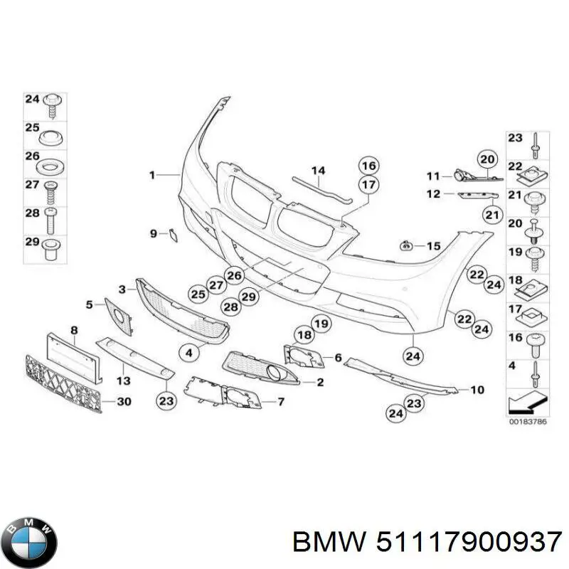 51117900937 BMW Pára-choque dianteiro