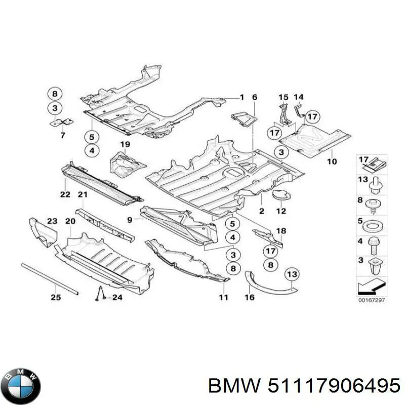 Compre 51117906495 BMW Tampão (grelha) das luzes de nevoeiro do pára-choque dianteiro esquerdo
