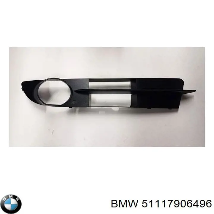 Compre 51117906496 BMW Tampão (grelha) das luzes de nevoeiro do pára-choque dianteiro direito