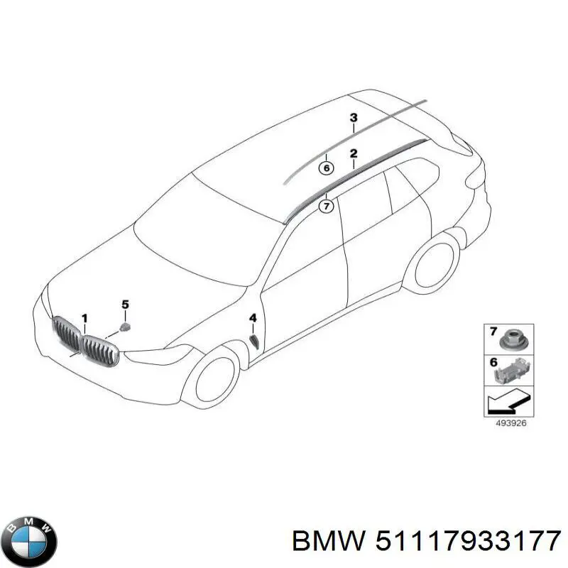 51117933177 BMW Tampão de fundo de carroçaria