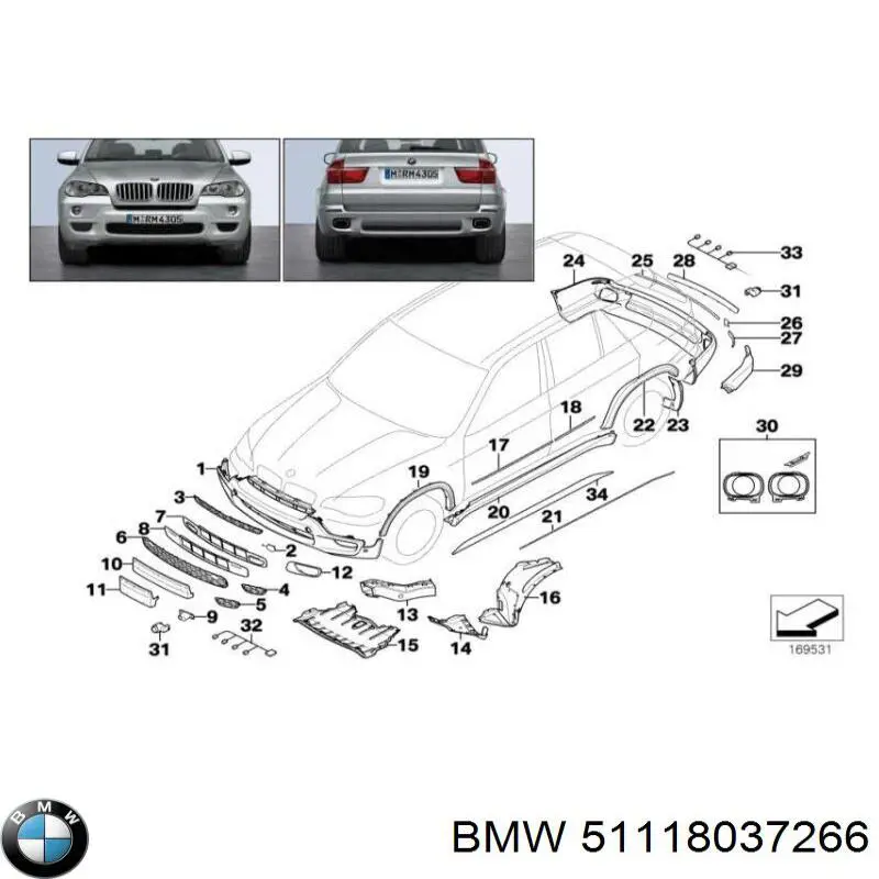 51118037266 BMW Pára-choque dianteiro