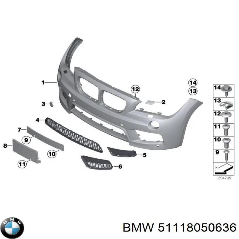 51118050636 BMW Pára-choque dianteiro