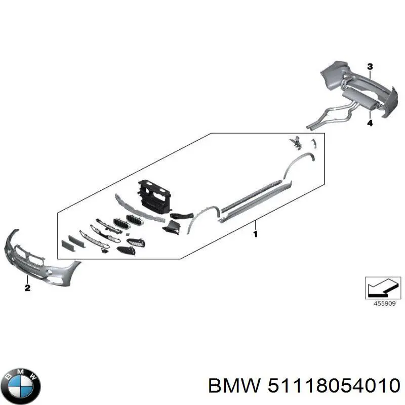 51118054010 BMW Absorvedor (enchido) do pára-choque dianteiro