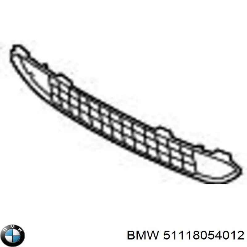 51118054012 BMW Grelha inferior do pára-choque dianteiro