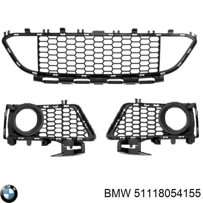 Tampão (grelha) das luzes de nevoeiro do pára-choque dianteiro esquerdo BMW 51118054155 preço, a partir de 25,57 USD