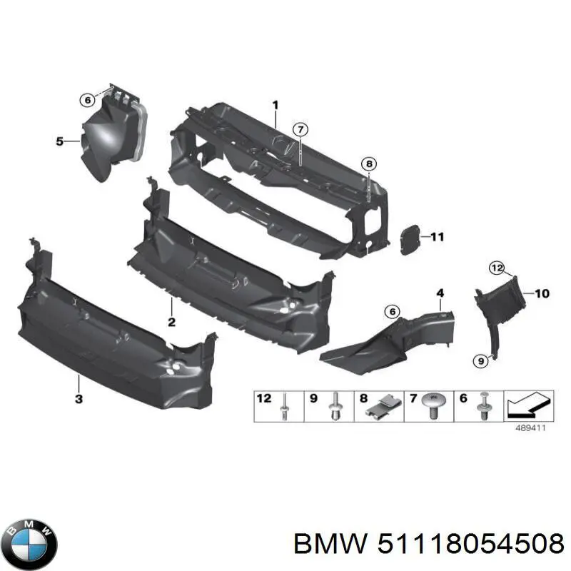 51118054508 BMW Tampão (grelha) das luzes de nevoeiro do pára-choque dianteiro direito