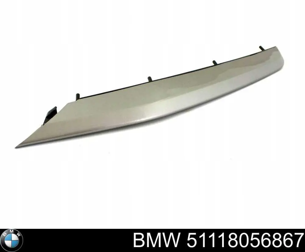 51118056867 BMW Moldura esquerda de grelha do pára-choque dianteiro