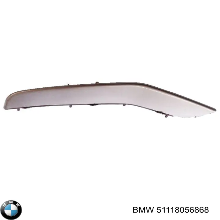 51118056868 BMW Moldura direita de grelha do pára-choque dianteiro