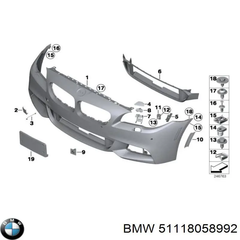 51118058992 BMW Pára-choque dianteiro
