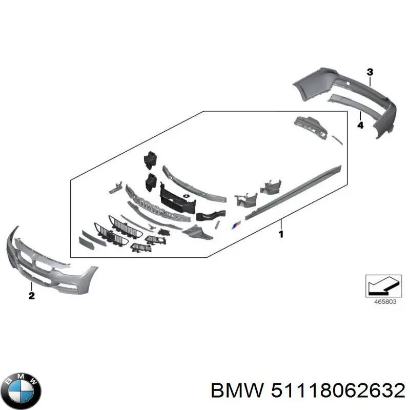 Tampão (grelha) das luzes de nevoeiro do pára-choque dianteiro direito BMW 51118062632 preço, a partir de 55,81 USD