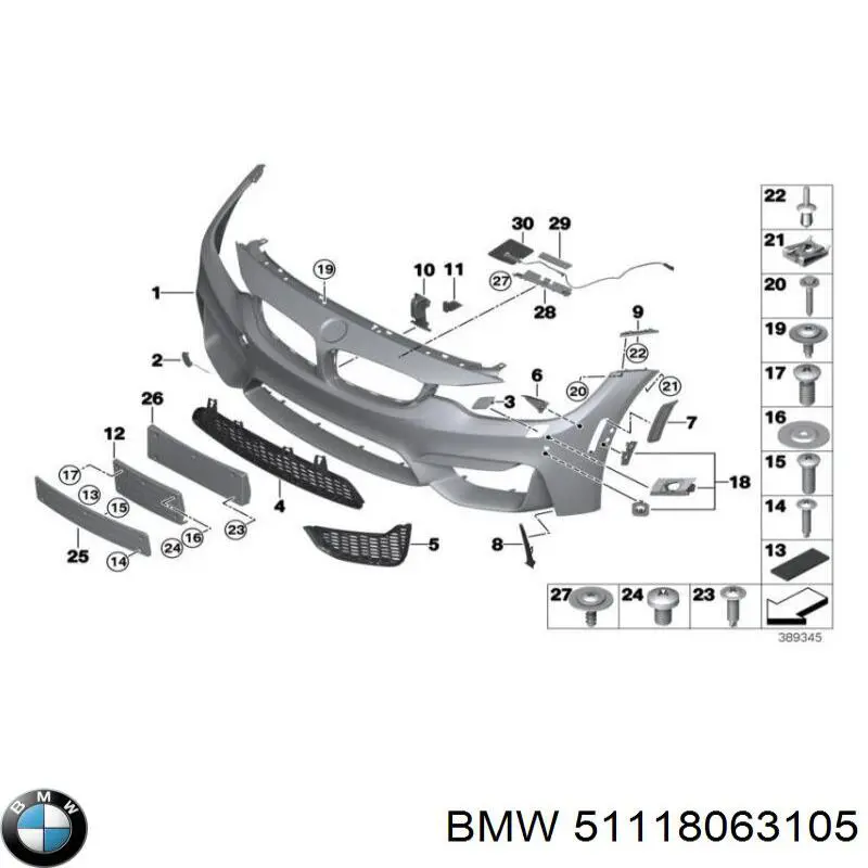 Tampão dianteira do pára-choque do gancho de reboque BMW 51118063105 preço, a partir de 48,59 USD