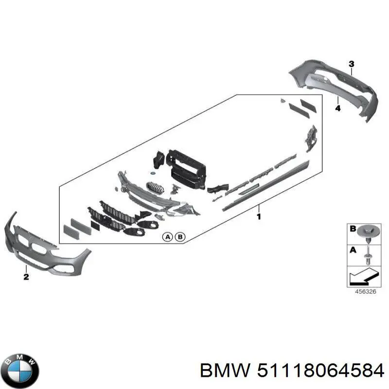 51118064584 BMW Pára-choque dianteiro