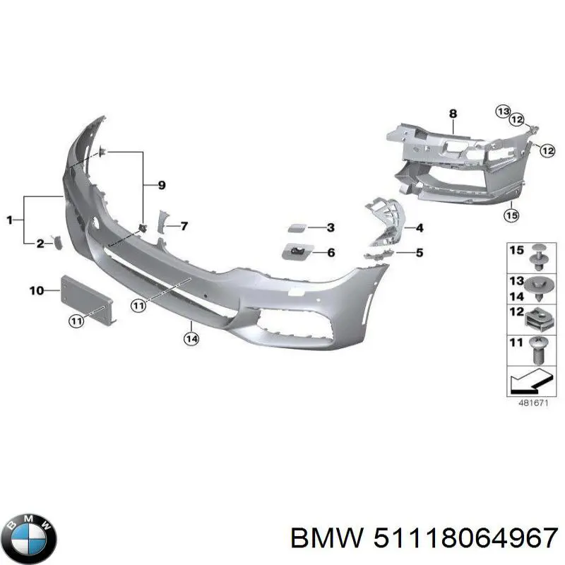 Consola de fixação das luzes de nevoeiro esquerdas BMW 51118064967 preço, a partir de 30,75 USD