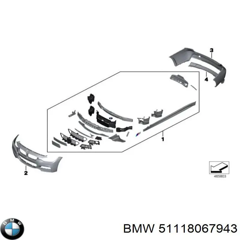 51118067943 BMW Pára-choque dianteiro