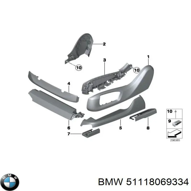 Grelha do radiador direita BMW 51118069334 preço, a partir de 82,72 USD