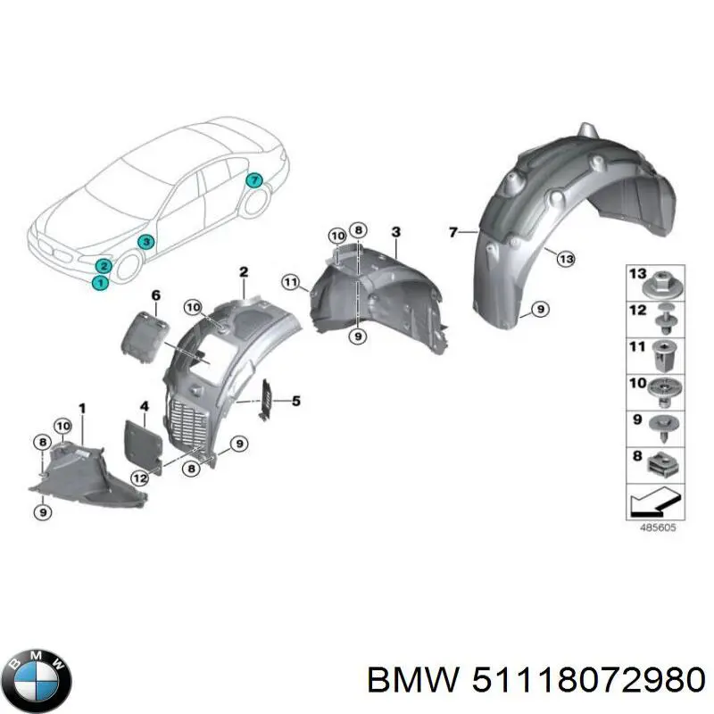Grelha central do pára-choque dianteiro BMW 51118072980 preço, a partir de 93,77 USD