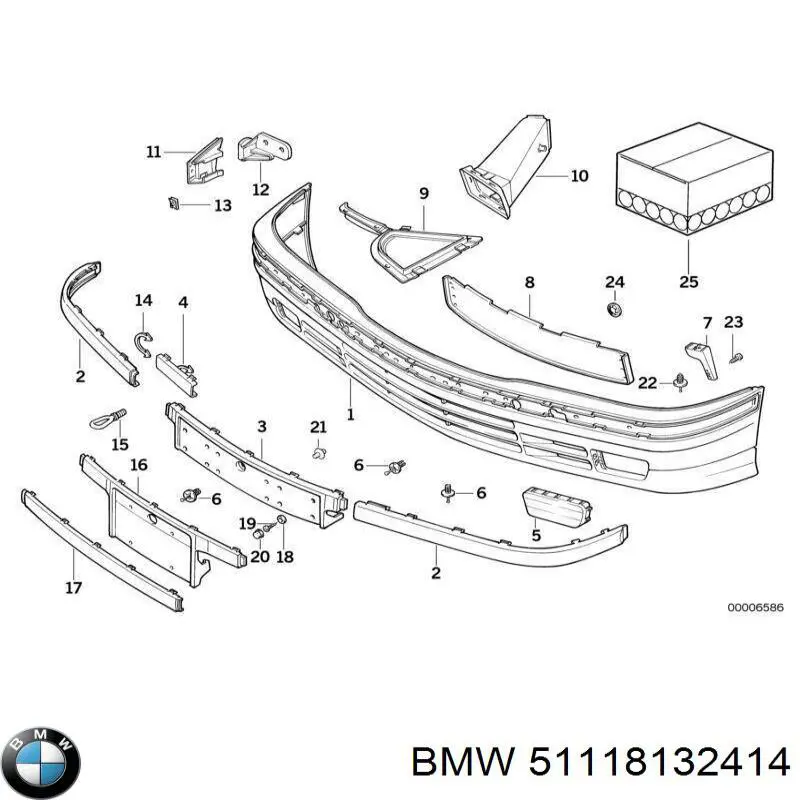 Pára-choque dianteiro BMW 51118132414 preço, a partir de 95,89 USD